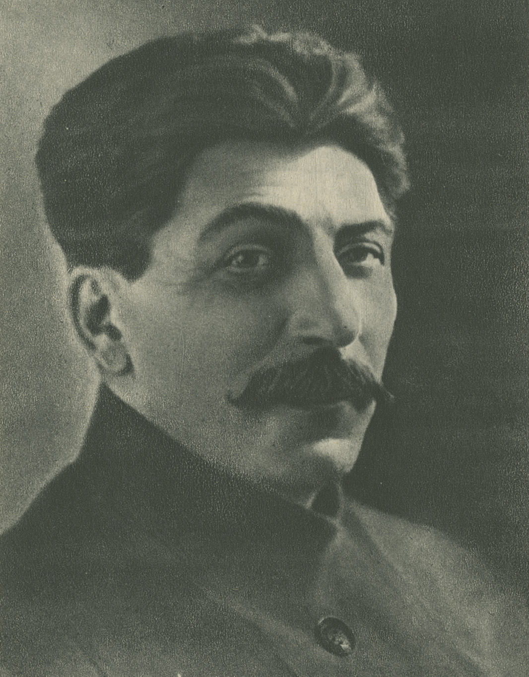 Illustrated portrait of J. V. Stalin