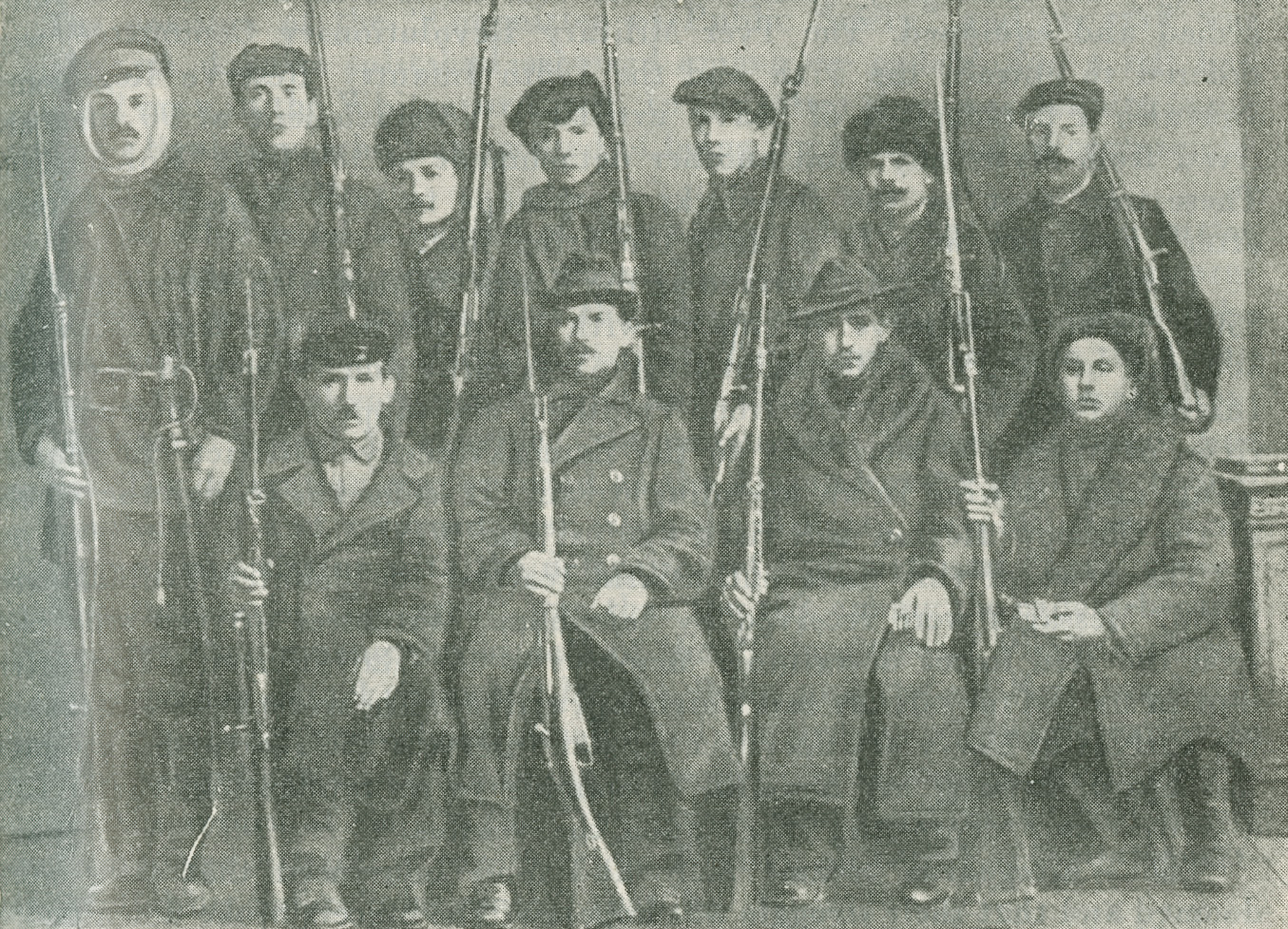 Photograph of Red Guards who took part in fighting at the Nikitsky Gate